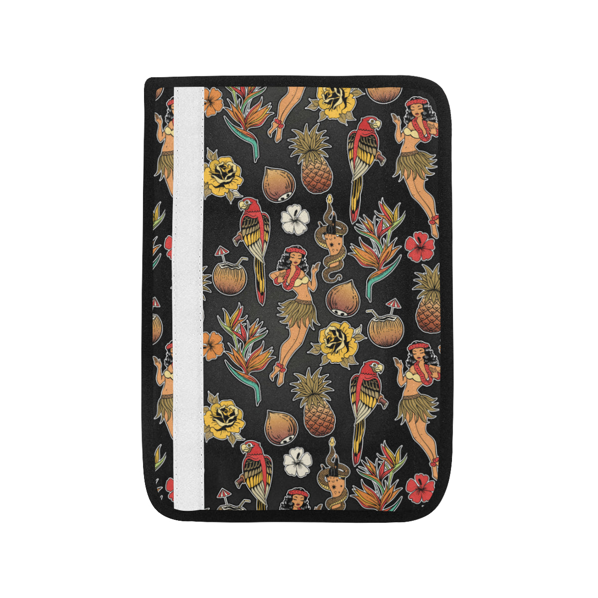 Hula Dancers Hawaiian Style Pattern Print Design 0 Car Seat Belt Cover