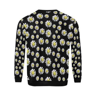 Daisy Pattern Print Design DS01 Men Long Sleeve Sweatshirt