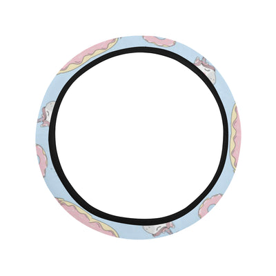 Donut Unicorn Pattern Print Design DN014 Steering Wheel Cover with Elastic Edge