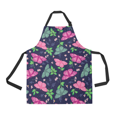 Monarch Butterfly Pattern Print Design 03 Apron with Pocket