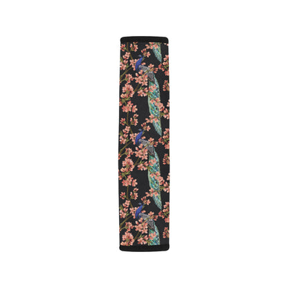 Peacock Pattern Print Design A01 Car Seat Belt Cover