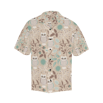 Owl Pattern Print Design A02 Men's Hawaiian Shirt