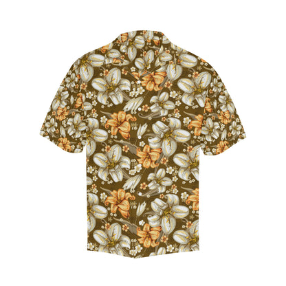 Lily Pattern Print Design 01 Men's Hawaiian Shirt