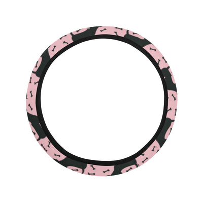 Chihuahua Pink Print Pattern Steering Wheel Cover with Elastic Edge