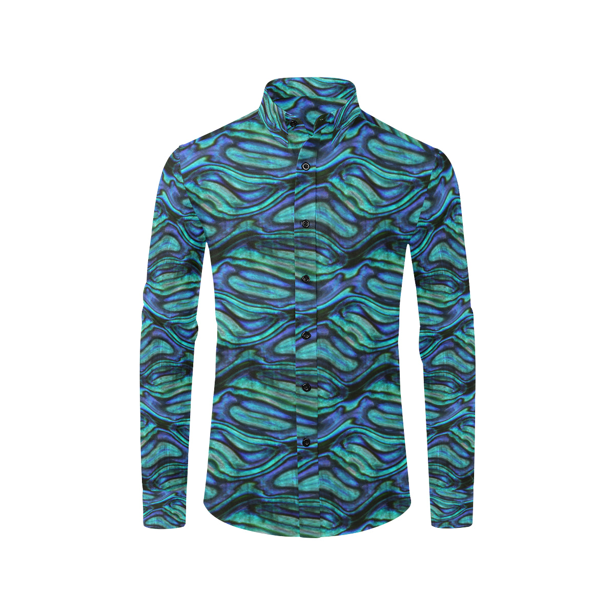 Abalone Pattern Print Design 02 Men's Long Sleeve Shirt