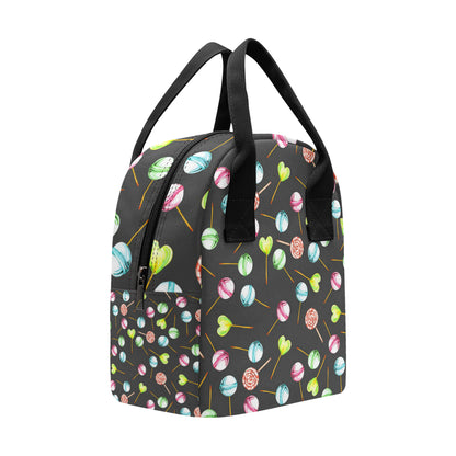 Lollipop Pattern Print Design LL02 Insulated Lunch Bag