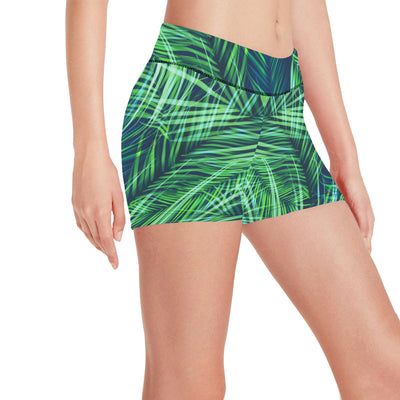 Palm Leaves Pattern Print Design PL02 Yoga Shorts