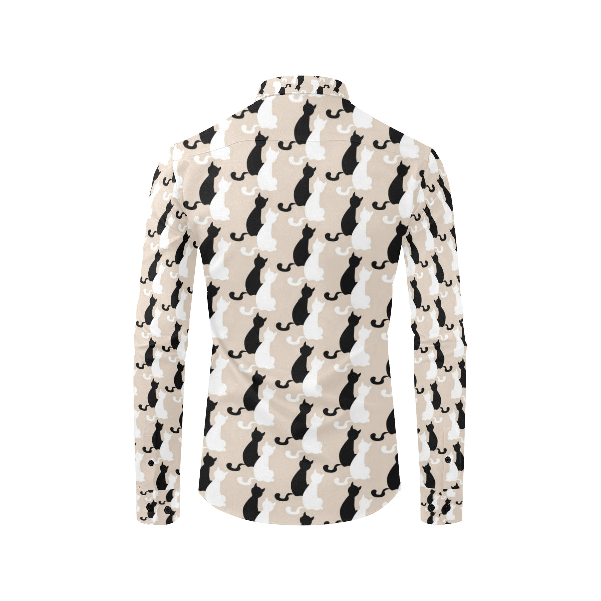 Cat Pattern Print Design 04 Men's Long Sleeve Shirt