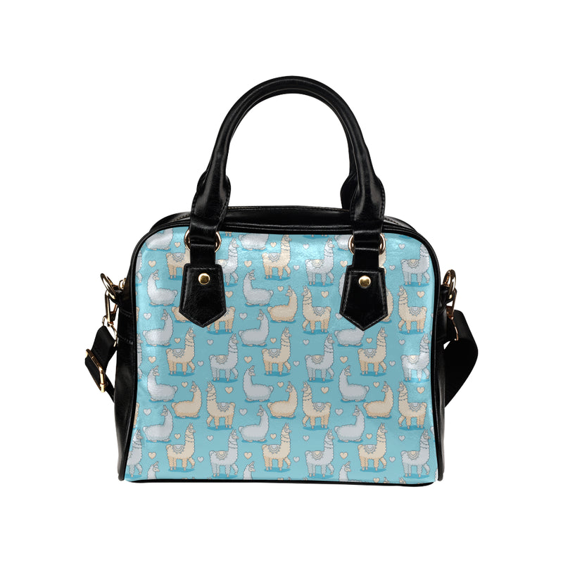 Alpaca Pattern Print Design 06 Shoulder Handbag