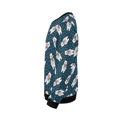 Polar Bear Pattern Print Design PB05 Men Long Sleeve Sweatshirt