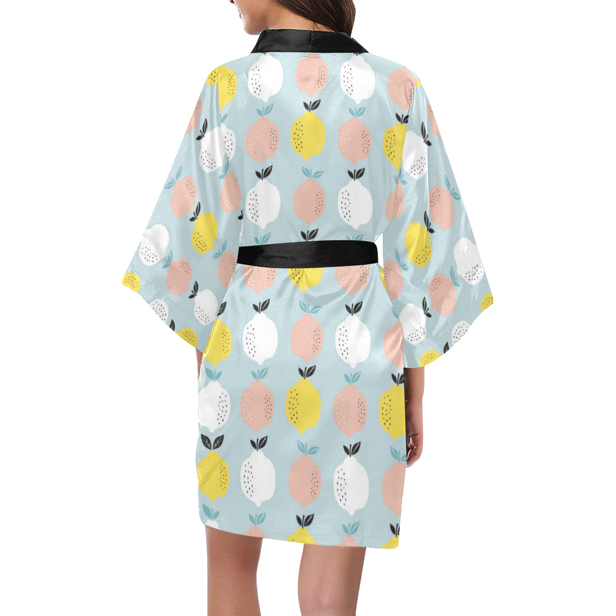 Citrus  Pattern Print Design 03 Women's Short Kimono