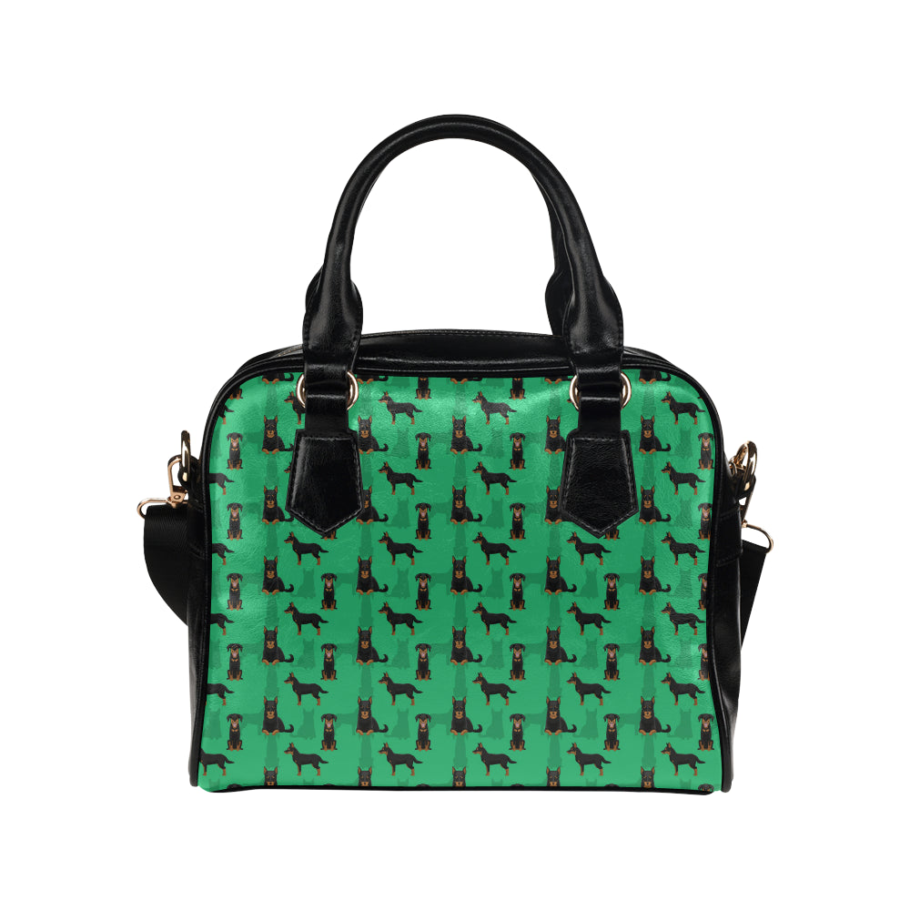 Beauceron Pattern Print Design 01 Shoulder Handbag