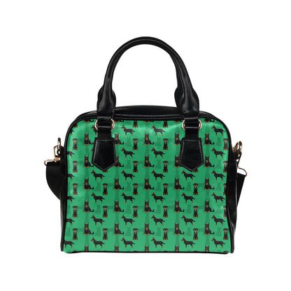 Beauceron Pattern Print Design 01 Shoulder Handbag