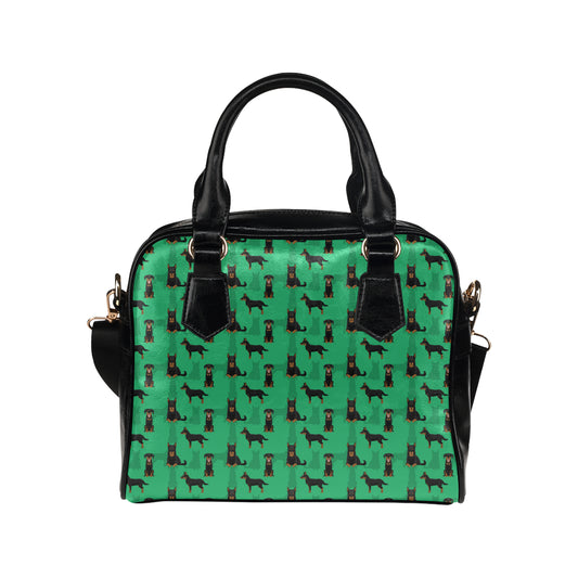 Beauceron Pattern Print Design 01 Shoulder Handbag