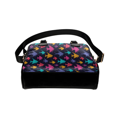 Angelfish Colorful Pattern Print Design 03 Shoulder Handbag