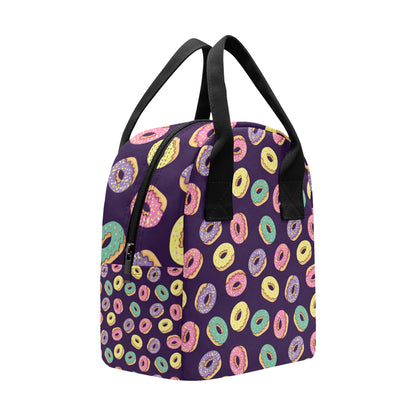 Donut Pattern Print Design DN08 Insulated Lunch Bag