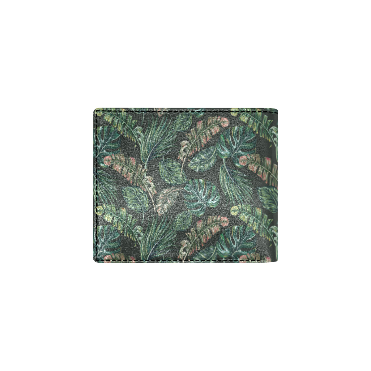 Banana Leaf Pattern Print Design 05 Men's ID Card Wallet
