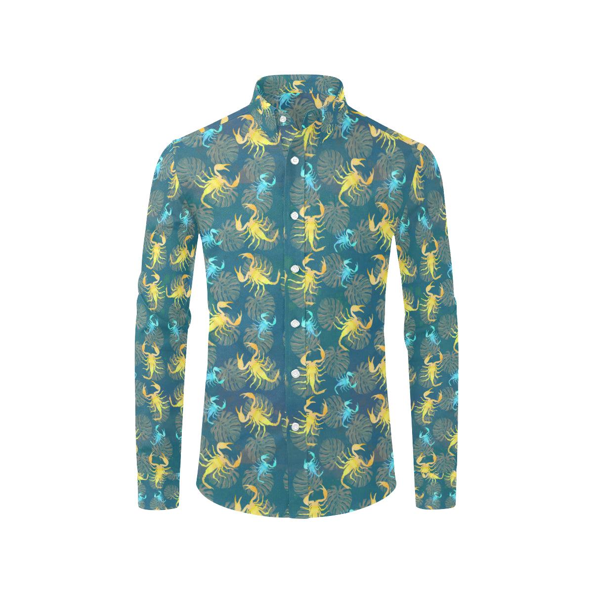 Scorpion Pattern Print Design 02 Men's Long Sleeve Shirt