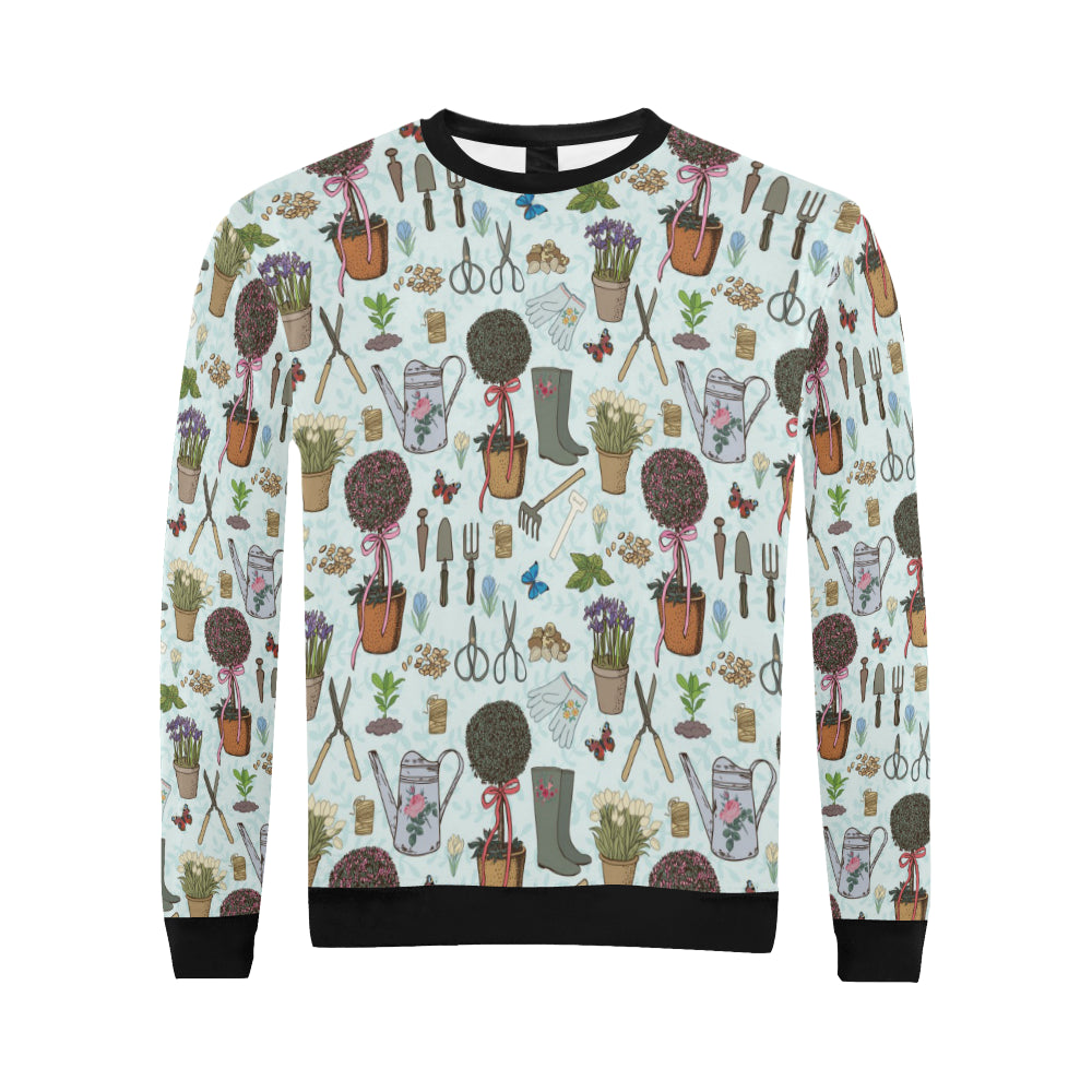 Gardening Pattern Print Design G01 Men Long Sleeve Sweatshirt