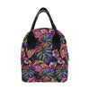 Neon Color Tropical Palm Leaves Insulated Lunch Bag