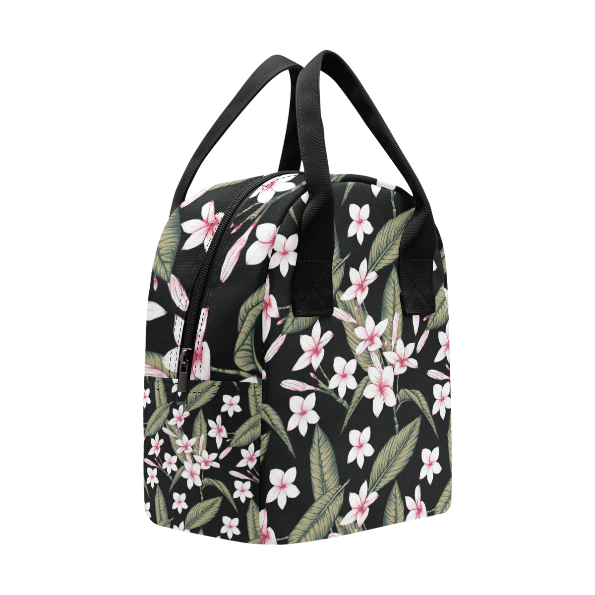 Plumeria Pattern Print Design PM021 Insulated Lunch Bag