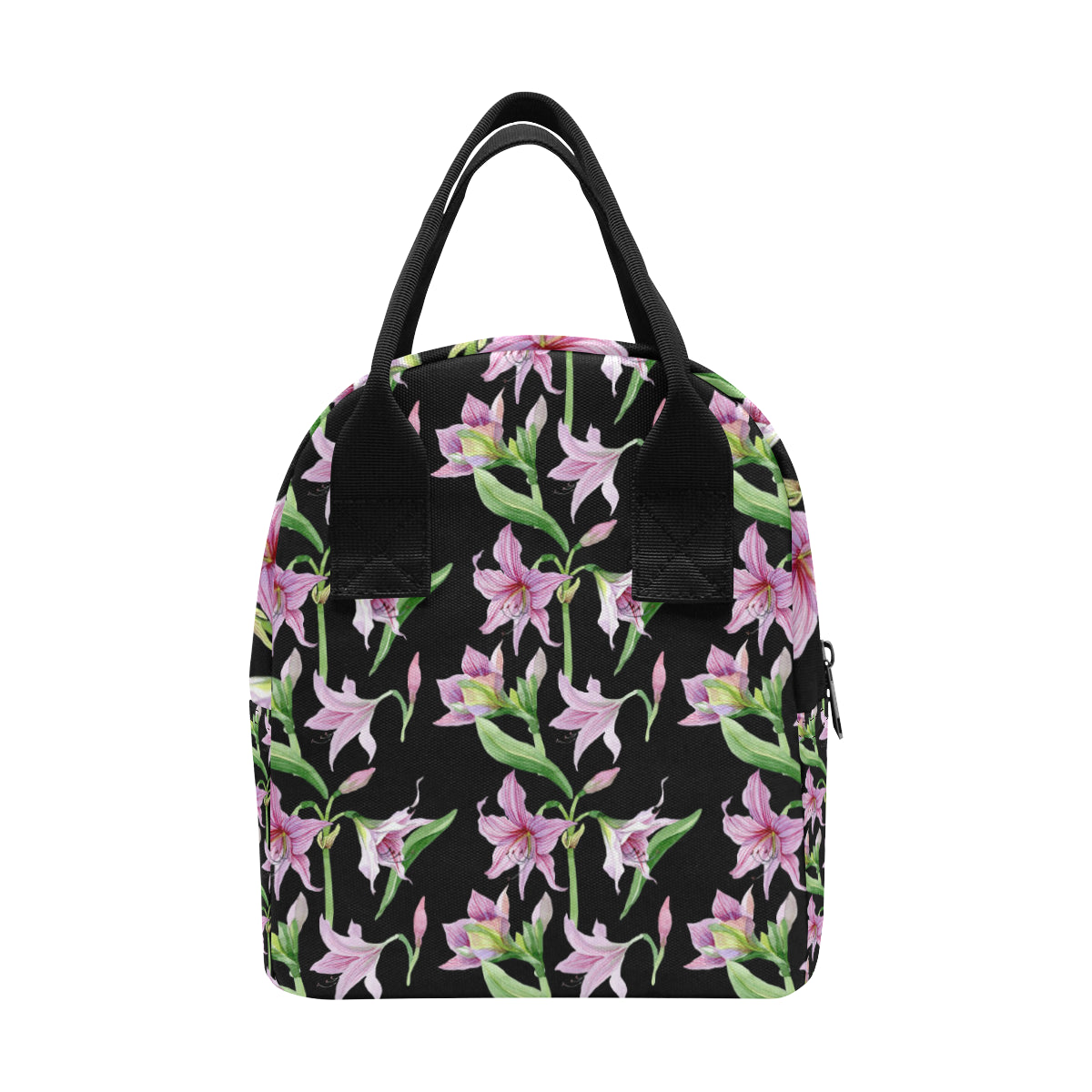 Amaryllis Pattern Print Design AL08 Insulated Lunch Bag