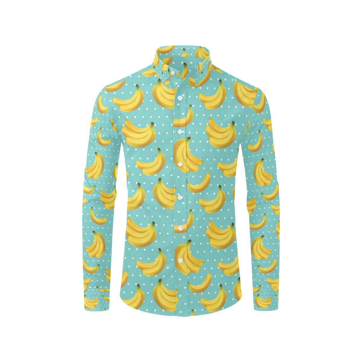 Banana Pattern Print Design BA02 Men's Long Sleeve Shirt
