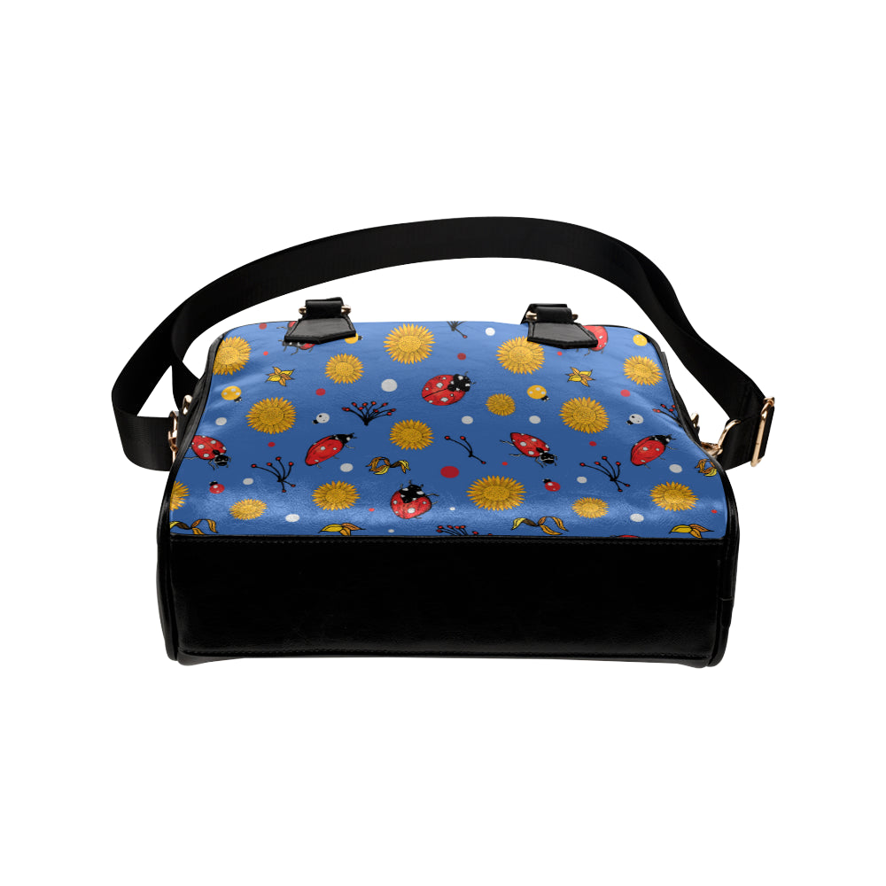 Ladybug Pattern Print Design 05 Shoulder Handbag
