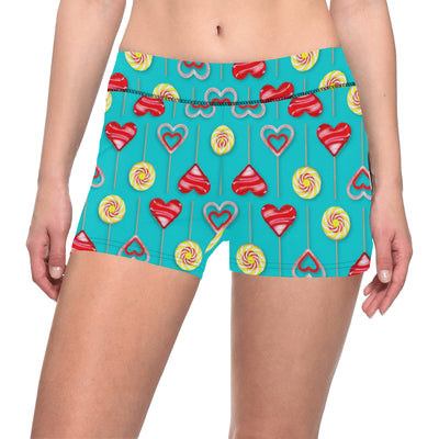 Lollipop Pattern Print Design LL06 Yoga Shorts