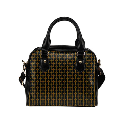Cross Pattern Print Design 02 Shoulder Handbag