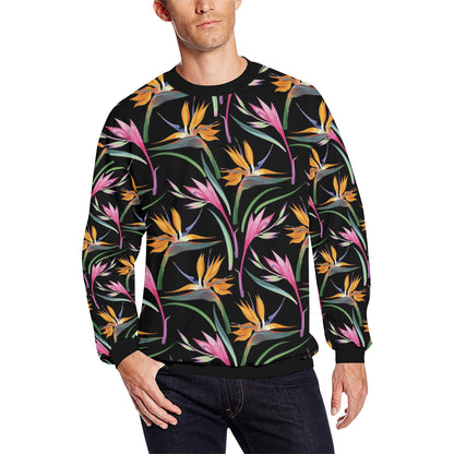 Tropical Flower Pattern Print Design TF017 Men Long Sleeve Sweatshirt