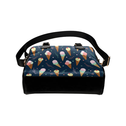 Ice Cream Pattern Print Design 04 Shoulder Handbag