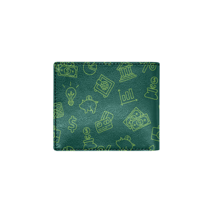 Accounting Financial Pattern Print Design 02 Men's ID Card Wallet