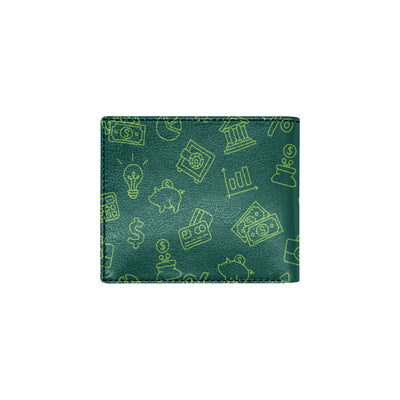 Accounting Financial Pattern Print Design 02 Men's ID Card Wallet