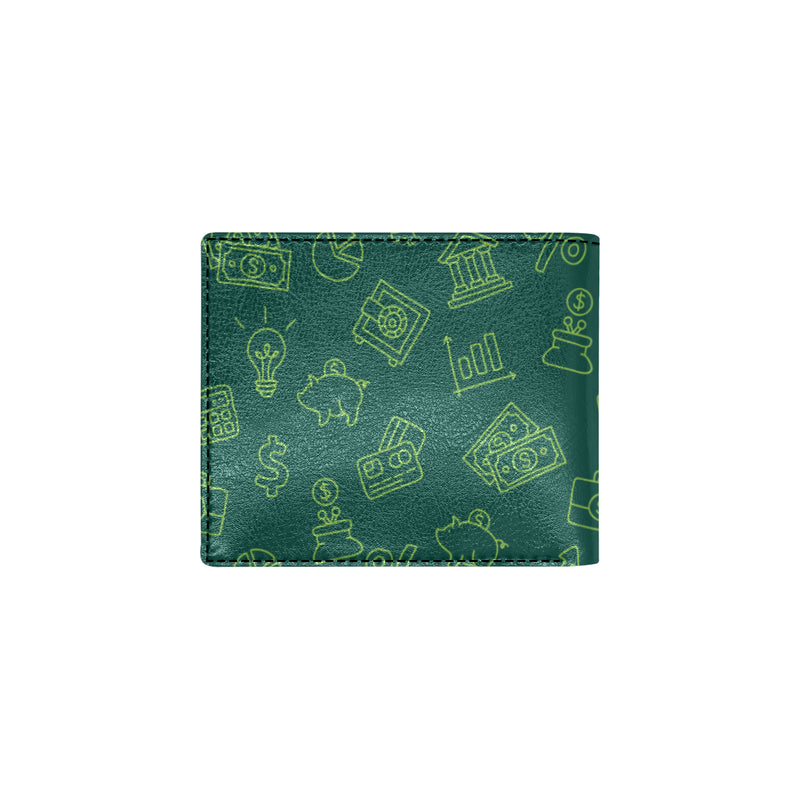 Accounting Financial Pattern Print Design 02 Men's ID Card Wallet
