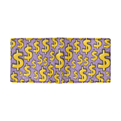 Dollar Pattern Print Design DO01 Men's ID Card Wallet
