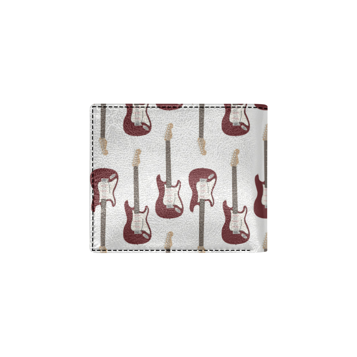 Bass Guitar Pattern Print Design 03 Men's ID Card Wallet