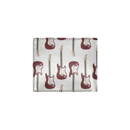 Bass Guitar Pattern Print Design 03 Men's ID Card Wallet