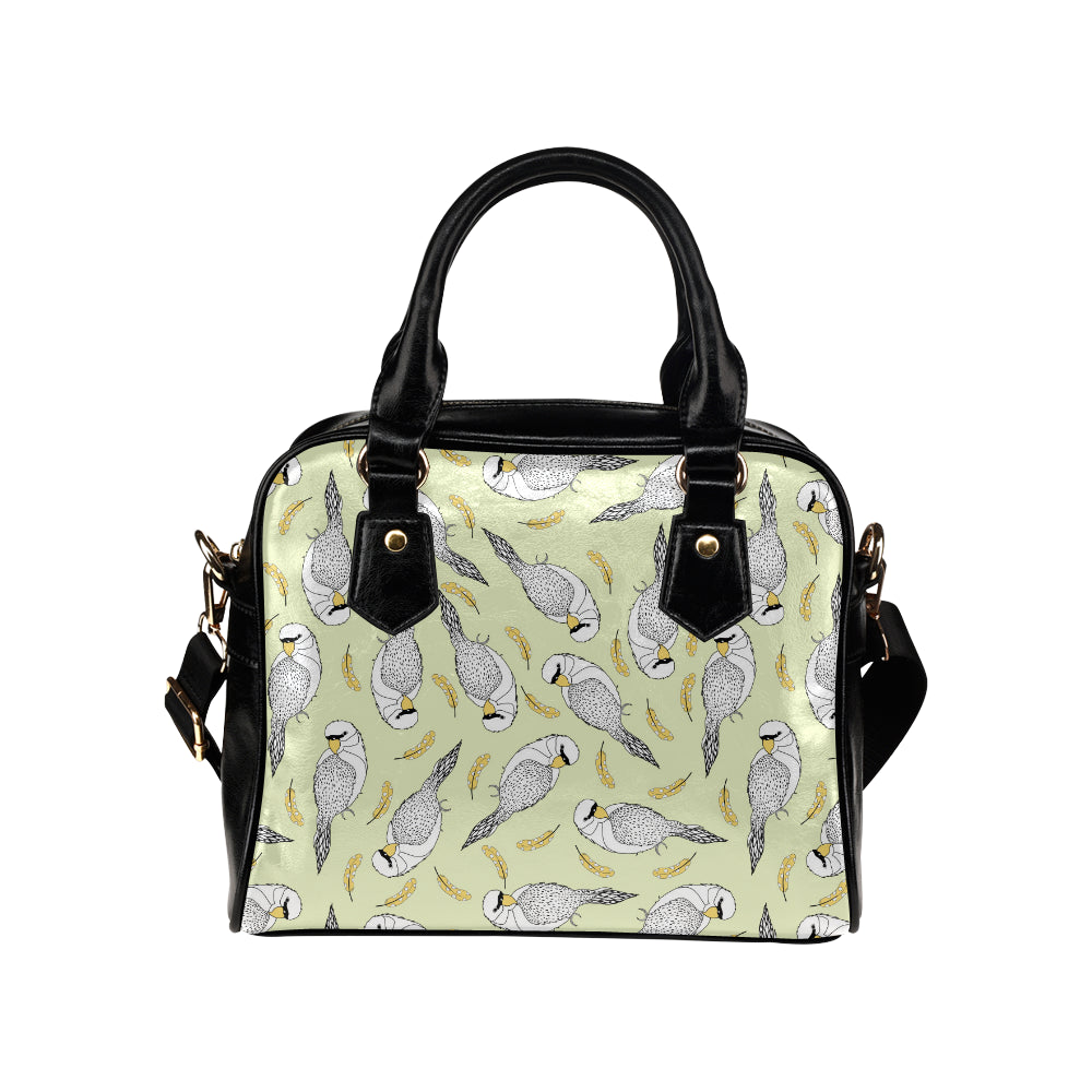 Parakeet Pattern Print Design A03 Shoulder Handbag