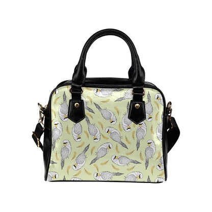 Parakeet Pattern Print Design A03 Shoulder Handbag