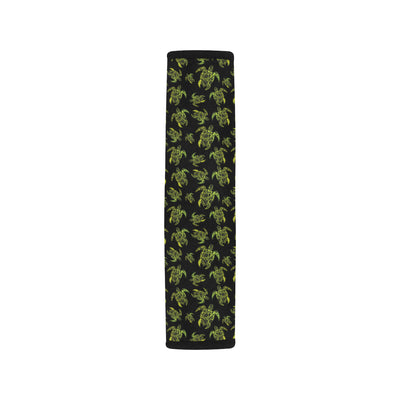 Green Tribal Turtle Polynesian Themed Car Seat Belt Cover