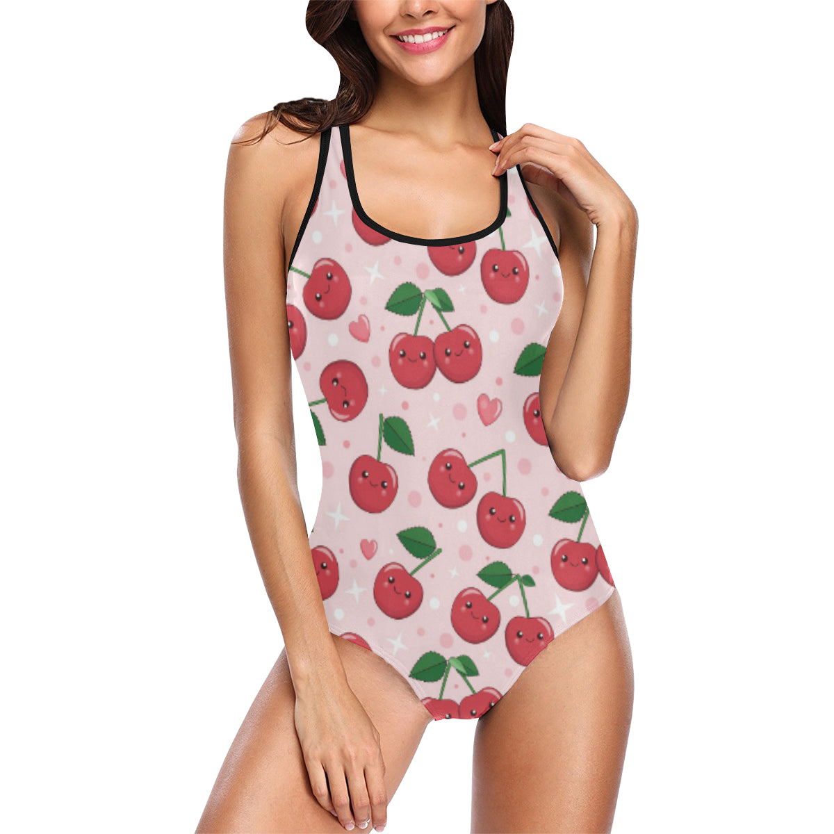Cherry Pattern Print Design CH02 Women Swimsuit