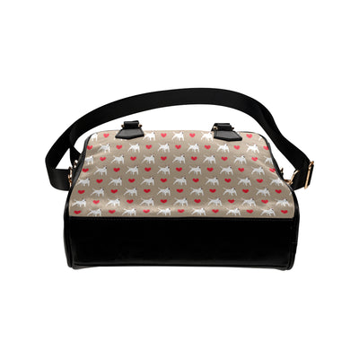 Bull Terriers Pattern Print Design 01 Shoulder Handbag