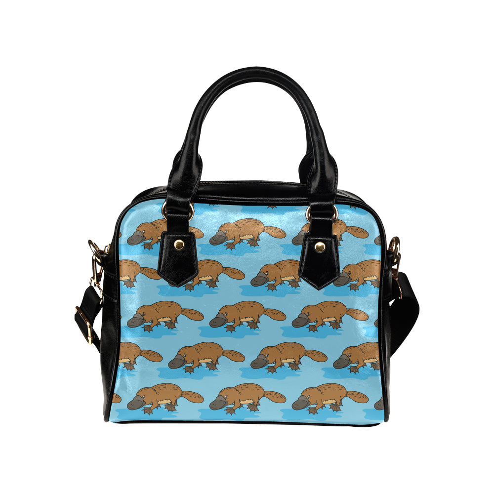 Platypus Pattern Print Design A02 Shoulder Handbag