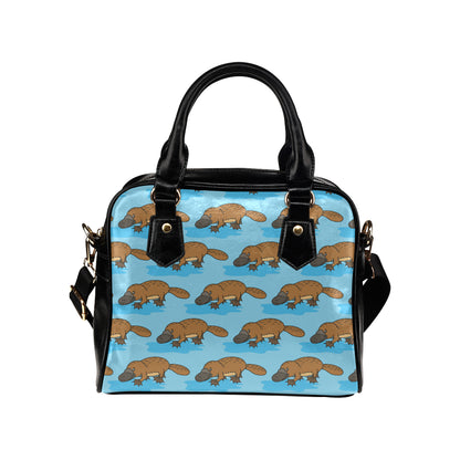 Platypus Pattern Print Design A02 Shoulder Handbag