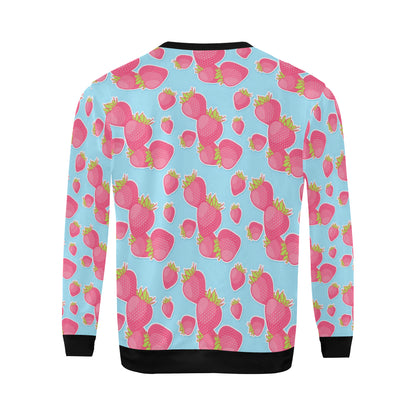Strawberry Pattern Print Design SB04 Men Long Sleeve Sweatshirt