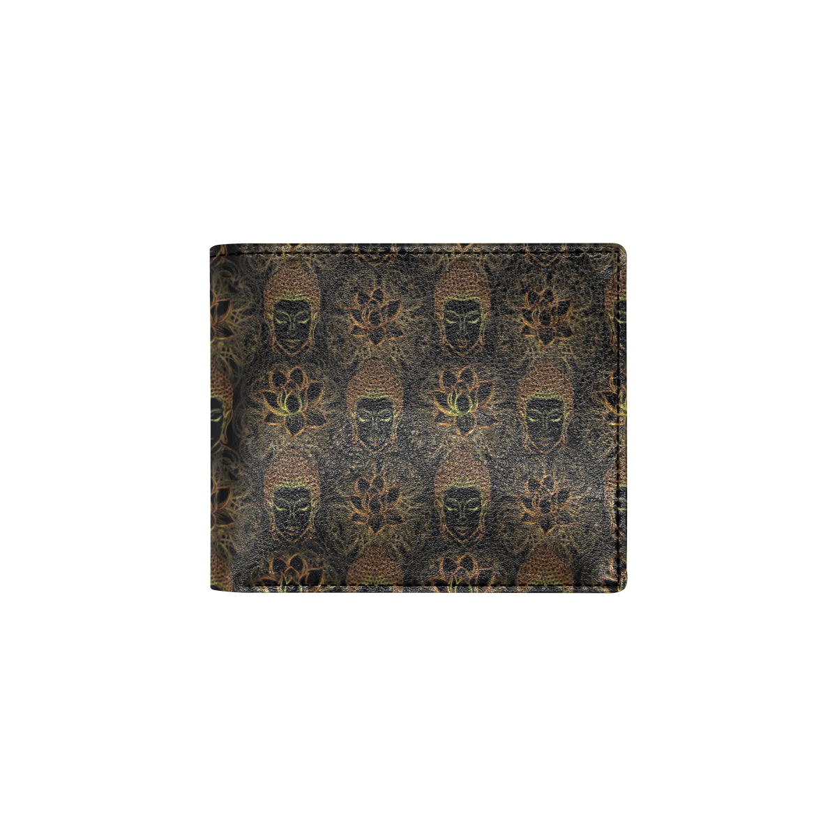 Buddha Pattern Print Design 03 Men's ID Card Wallet
