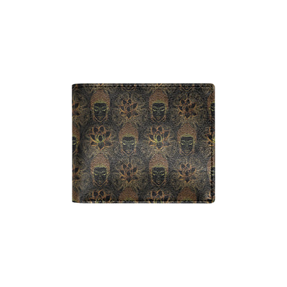 Buddha Pattern Print Design 03 Men's ID Card Wallet