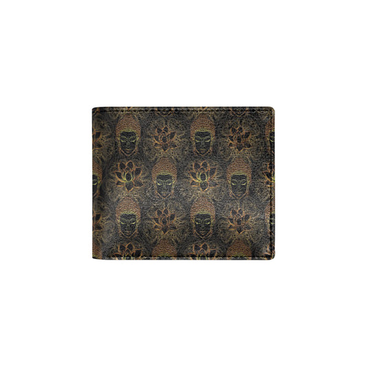 Buddha Pattern Print Design 03 Men's ID Card Wallet