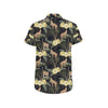 Cheetah Pattern Print Design 04 Men's Short Sleeve Button Up Shirt